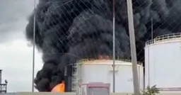 В Краснодарском крае России дроны атаковали нефтебазу в Тихорецке, начался сильный пожар