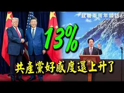13%!在賴桑上任兩年努力下! 共產黨好感度上升反感度下降!