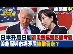 【完整版中集】日本升息日圓卻走弱抗通膨遇考驗 美施壓與市場矛盾被推著走？ #少康戰情室 20260919 #林秉宥 #周榆修 #施正鋒 #林沛祥 #鍾沛君 #凌濤
