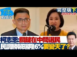 【完整版下集】柯志恩：關鍵在中間選民　高雄民調勝賴瑞隆6%要變天了？20260120｜#沈富雄 #張之豪 #黃暐瀚 #柯志恩 #陳鳳馨
