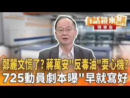 藍營725劇本已經寫好？#鄭麗文 "反毒油"搶救聲量？#王瑞德 曝#蔣萬安 "耍心機"！｜王瑞德 康仁俊｜楊琇惇｜【#有話鏡來講】20260719