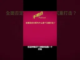 全面否定文革为什么是个沉重打击？ #刘海鸥  #文革60周年  #十一届三中全会  #四人帮  #不明白播客 #shorts