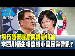 蘇巧慧美麗島民調贏川伯 李四川領先幅度縮小國民黨警訊？#少康戰情室 20260313-7 #沈富雄 #吳崢 #葉元之 #尹乃菁 #游淑慧