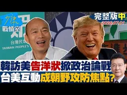 【完整版中集】韓國瑜訪美「告洋狀」掀政治論戰　台美互動再成朝野攻防焦點？20260701｜#林秉宥 #陳智菡 #尹乃菁 #柯志恩 #馬文君