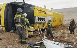 В Забайкалье перевернулся автобус с иностранцами: водитель погиб, 12 человек пострадали