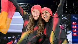 Немецкие бобслеистки Нольте и Леви стали чемпионками ОИ-2026 в состязаниях двоек