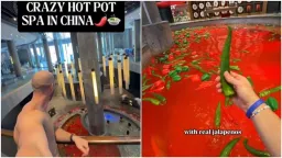中国“人肉鸳鸯锅温泉” 外国客大赞：特别舒服