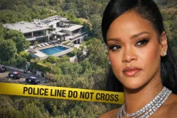 蕾哈娜豪宅遭扫射：女枪手开火 子弹穿墙 她就在家中...