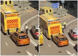 趕赴太古城火場救援　治療車褪後誤撞私家車