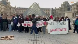 Лувр временно закрыли из-за протестов