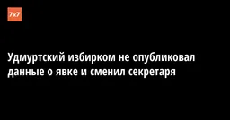 Удмуртский избирком не опубликовал данные о явке и сменил секретаря
