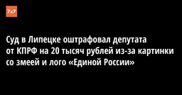 Суд в Липецке оштрафовал депутата от КПРФ на 20 тысяч рублей из-за картинки со змеей и лого «Единой России»