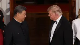 «Мы никогда не ладили так хорошо», — сказал Трамп. Как проходил ужин президента США с  Си Цзиньпином